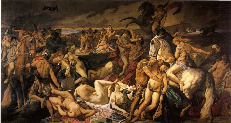 Anselm Feuerbach Die Amazonenschlacht china oil painting image